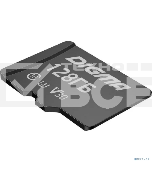 Флеш карта microSDXC 128Gb Class10 Digma CARD30 + adapter