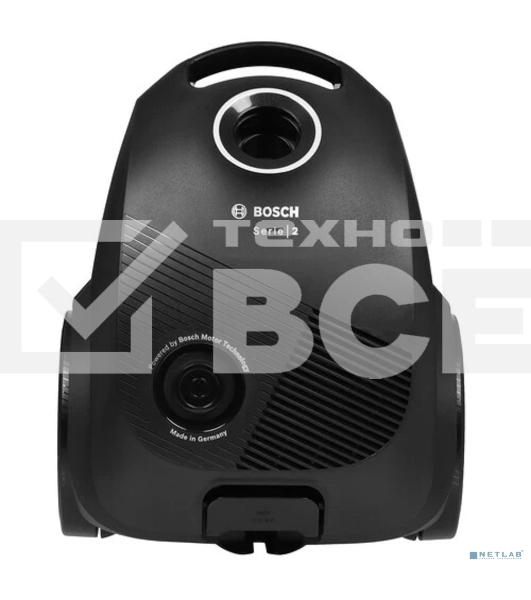 Пылесос Bosch BGBS2LB1 чёрный, 600 Вт, уборка сухая, пылесборник мешок, 3.5 л