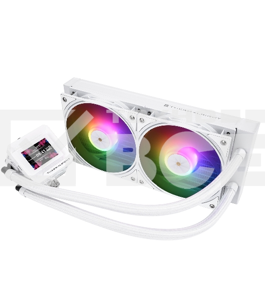 Водяное охлаждение для процессора Thermalright Frozen Warframe SE 240 ARGB White (240mm, LED temp., Black, ARGB/ Fans: 2x120mm, 70.84CFM, 29.8dBA, 2000RPM/ Pump height 59mm, Rad thickness 27mm/ S: 1851, 1700, 1200, 115X, AM5, AM4)