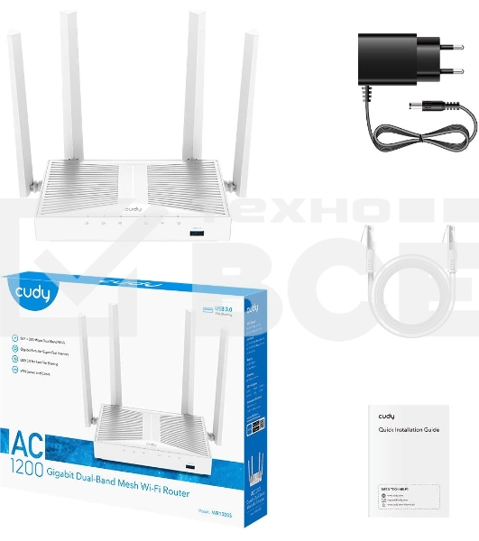 Маршрутизатор AC1200 Gigabit Wi-Fi Mesh Router with USB