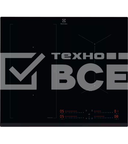 Индукционная варочная панель Electrolux CIS62450 на 4 конфорки, сенсорный слайдер DirectAccess, SenseCookBoil,Stop&Go, PowerBoost и Bridge, мощность: 7.8-11.7 кВт, независимая установка, размеры (ШхГ): 59x52 см,