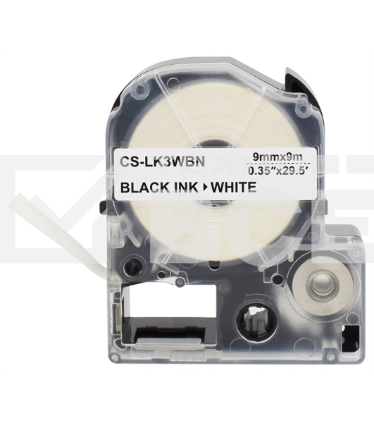 Картридж ленточный Cactus CS-LK3WBN черный шрифт, белый фон (9 мм, 9 м) для Epson LW300/LW400/LW700/LW600P/LW1000P/K400/Z700/Z900