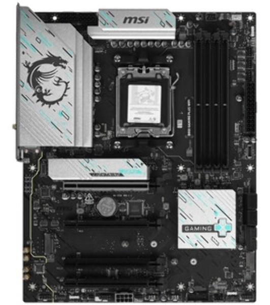 Материнская плата MSI B850 GAMING PLUS WIFI6E, AM5, AMD B850, 4xDDR5, 4xSATA, 2xM.2, 1xPCIe 4.0 x16, 1xPCIe 4.0 x4, 1xPCIe 3.0 x1, 1xDP, 1xHDMI, 1x2.5Gb LAN, Wi-Fi 6E, Bluetooth 5.3, 1xUSB-C 10Gbps, 3xUSB-A 10Gbps, 4xUSB-A 5Gbps, 2x3.5 мм, 7.1, ATX