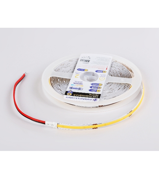 Светодиодная лента Ambrella light GS4702 COB 480Led /12W m/ 24V IP20 4500K/ 5000*8*1.54mm (2 конт.)
