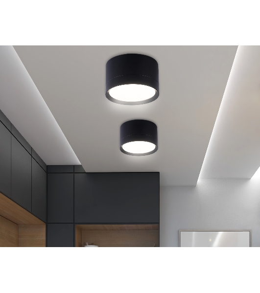Светильник Ambrella light TN52357 BK черный GX53 max 12W D82*50