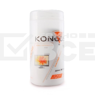 Чистящие средства Konoos KBF-100 Салфетки для ЖК-экранов в банке, 100 шт.