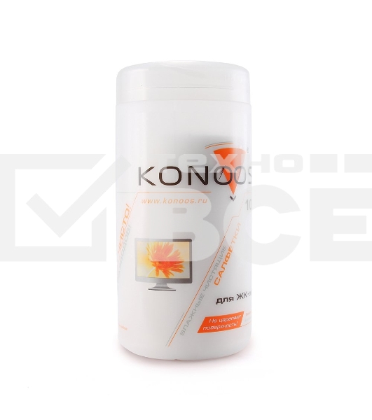 Чистящие средства Konoos KBF-100 Салфетки для ЖК-экранов в банке, 100 шт.