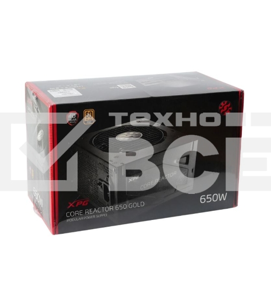 Блок питания XPG COREREACTOR650G-BLACKCOLOR (модульный 650 Вт, PCIe-4шт, ATX v2.31, Active PFC, 120mm Fan, 80 Plus Gold)