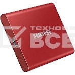 Твердотельный накопитель Samsung SSD 2TB T7, USB Type-C, R/W 1000/1050MB/s, красный, фото10