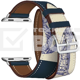 Кожаный ремешок в два оборота для Apple Watch 38/40 mm LYAMBDA MERIDIANA LWA-01-40-BLP Blue/Beige rope