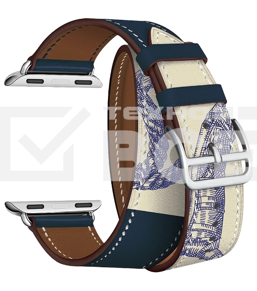 Кожаный ремешок в два оборота для Apple Watch 38/40 mm LYAMBDA MERIDIANA LWA-01-40-BLP Blue/Beige rope