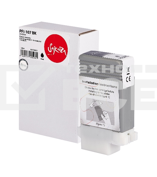 Струйный картридж Sakura 6705B001 ( PFI-107 BK) для Canon, черный, 130 мл.