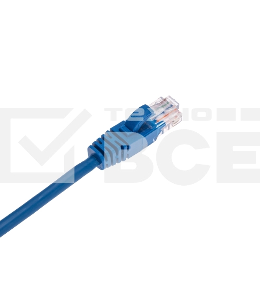 Патч-корд U/UTP, CAT 5e, RJ45-RJ45, 26AWG, ZH нг(А)-HF, синий, 0,3м Rexant