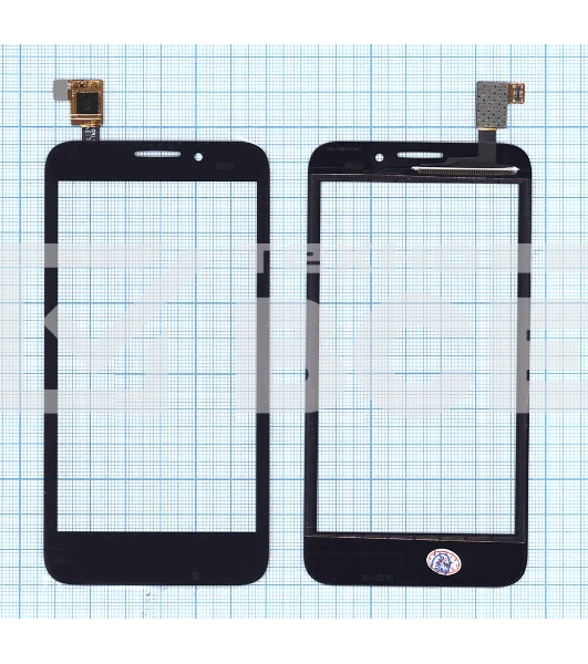 Сенсорное стекло (тачскрин) для Alcatel One Touch Snap 7025D, черное