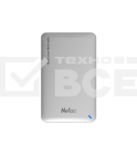 Внешний бокс 2.5 SATA Netac WH12 USB 3.0 NT07WH12-30CC слайд алюминиевый корпус, черно- серебристый