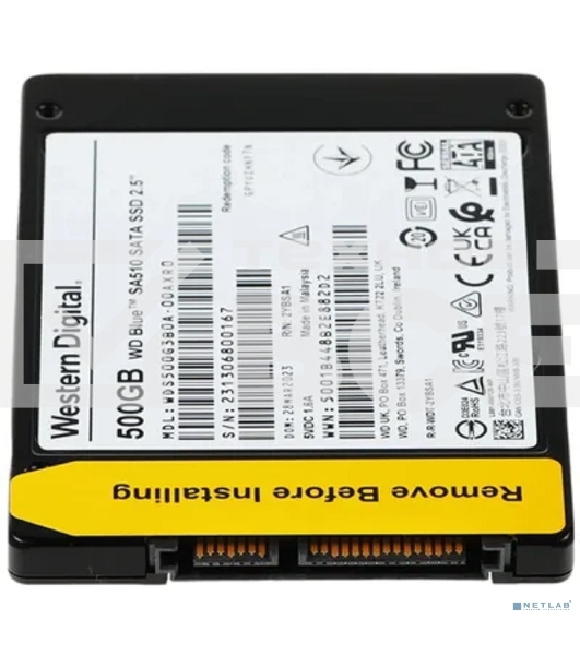 Накопитель SSD WD Blue SA510 WDS500G3B0A, 500GB, SATA III, 2.5