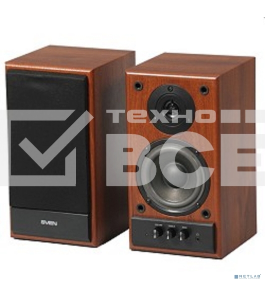 Колонки Sven SPS-702 2.0 коричневый/орех 40Вт