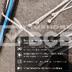 Хомут кабельный PROconnect 4.8х300 нейл. бел. (уп. 100 шт), фото3