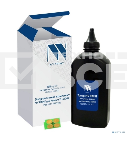 Заправочный комплект NV PRINT Pantum TL-5120X (BP5100, BM5100), 380 гр, 15 000 стр (тонер+чип)