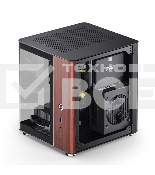 Компьютерный корпус JONSBO TK-0 Black ITX без БП, mini-ITX, micro-ATX, ATX, черный