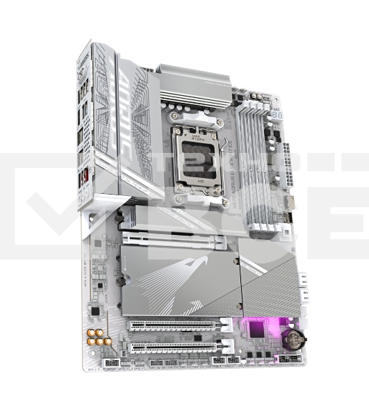 Материнская плата Gigabyte X870 AORUS ELITE WIFI7 ICE, AM5, AMD X870, 4xDDR5, 4xSATA, 4xM.2, 1xPCI-E 5.0 x16, 1xPCI-E 4.0 x4, 1xPCI-E 3.0 x2, 1xHDMI, 1x 2.5Gb LAN, 2xUSB-C 4.0, 2xUSB 3.2 Gen 2, 4xUSB 3.2 Gen 1, 4xUSB 2.0, 2x3.5 мм, 7.1, ATX