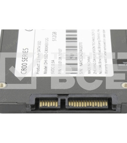 Накопитель SSD Dahua C800A 512GB 2.5 SATA III 3D NAND, 7мм, R/W up to 540/460Mb/s, TbW 200Tb 5year wty