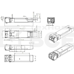Модуль SNR SFP+ WDM, дальность до 3км (5dB), 1270нм