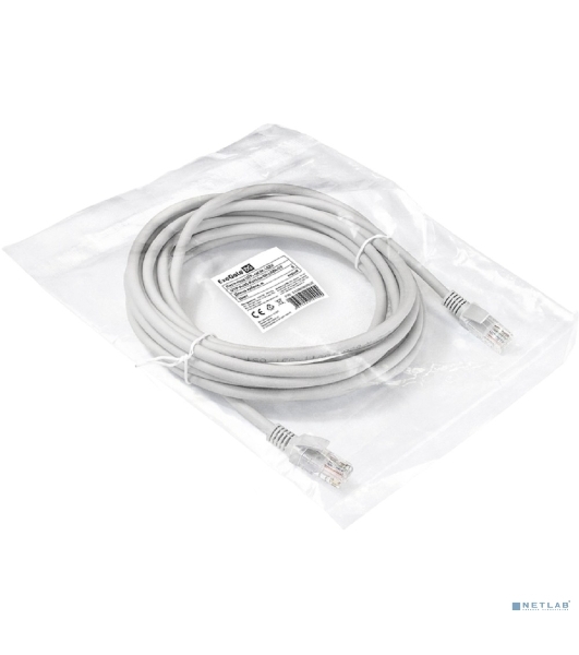 Патч-корд LSZH ExeGate EX290422RUS UTP-RJ45-RJ45-5e-10M-LSZH-GY, UTP, cat.5e, 10м, серый