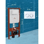 Инсталляция усиленная BAU IDEAL, клавиша BAU Round, белый/хром, фото7