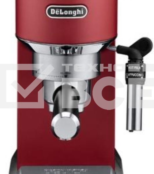 Кофеварка эспрессо DeLonghi EC685.R красный, исп. кофе - молотый/чалды, 1.1 л, 1350 Вт, 15 Бар.