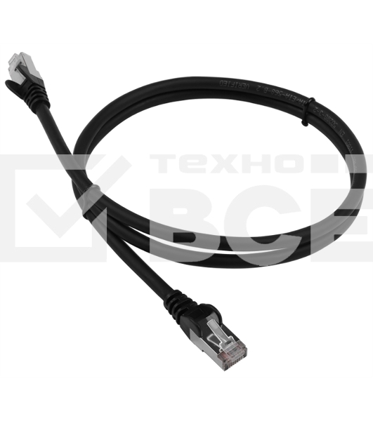 Патч-корд LANMASTER LSZH FTP кат.6, 1.0 м, черный