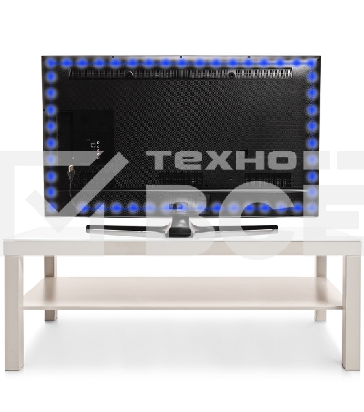 Лента LED с USB коннектором 5 В, 8 мм, IP65, SMD 2835, 60 LED/m, цвет свечения синий