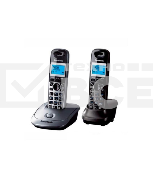 Телефон беспроводной (DECT) Panasonic KX-TG2512RU1 {Доп трубка в комплекте, АОН, Caller ID, спикерфон, полифония}