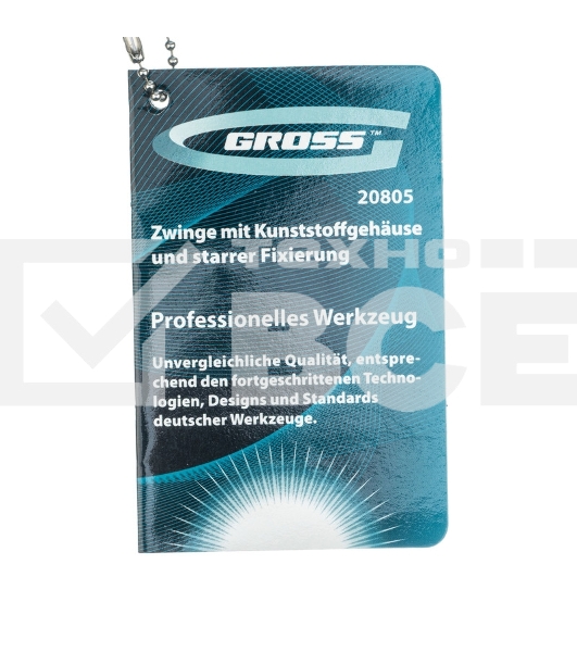 Струбцина Gross 20805 клещеобразная пластиковый корпус храповый механизм жесткой фиксации 4''/100м