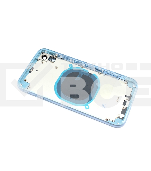 Задняя крышка (корпус) в сборе с рамкой для Apple iPhone XR blue