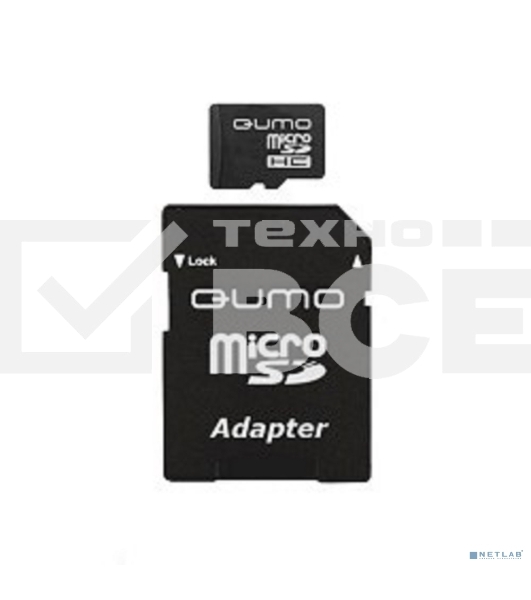 Флэш карта QUMO QM8GMICSDHC10 8Gb MicroSDHC Class 10, SD adapter