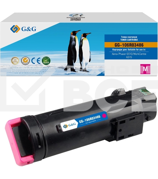 Картридж лазерный G&G GG-106R03486 106R03478/106R03486 пурпурный (2400 стр.) для Xerox Phaser 6510DN/WC 6515DN