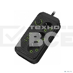 Сетевой удлинитель Amper 4,0 м, 3 розетки, 3*0,75мм, 10А, 2500 Вт, 4usb, 1Type-C, черный., фото 1