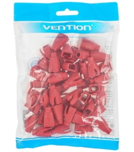 Колпачки изолирующие Vention для разъемов RJ-45 (50 шт.) красный
