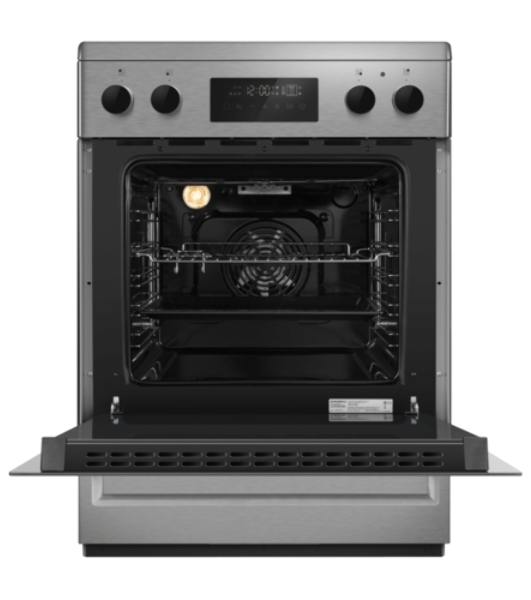 Плита электрическая Maunfeld MEC611CS09TD серебристый, конфорок 4 шт, духовка 59 л, 60 см x 85 см x 60 см