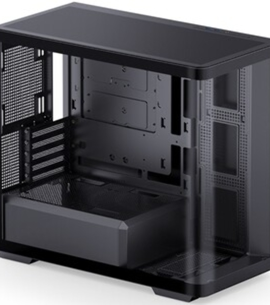 Корпус без блока питания Корпус JONSBO D300 Black MATX без БП, боковая панель из закаленного стекла, mini-ITX, micro-ATX, черный