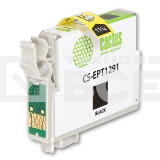 Картридж струйный Cactus CS-EPT1291 (T1291) черный (15 мл) для Epson Stylus Office B42/BX305/BX305F/BX320/BX525/BX625/SX420/SX425/SX525/SX620