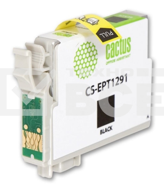 Картридж струйный Cactus CS-EPT1291 (T1291) черный (15 мл) для Epson Stylus Office B42/BX305/BX305F/BX320/BX525/BX625/SX420/SX425/SX525/SX620