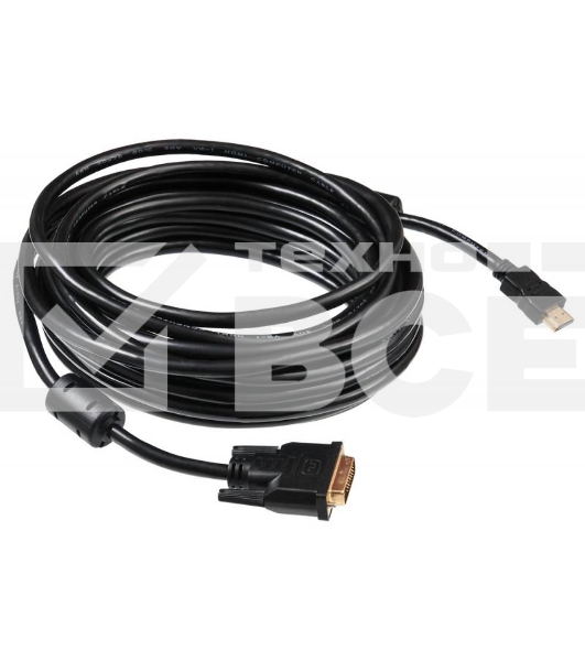 Кабель Buro HDMI-19M-DVI-D-10m 24M/19M 10м позол/ферритовые кольца