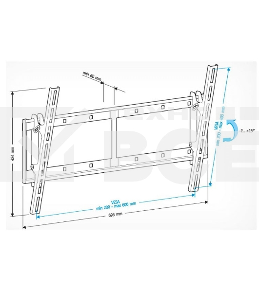 Кронштейн для телевизора Holder LCD-T6606 черный 42