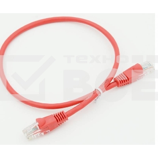 Сетевое оборудование Patchcord molded 5E Copper 0.5m Red