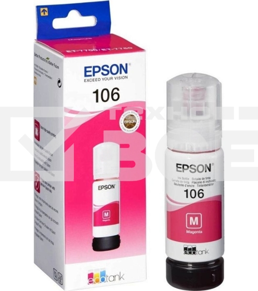 Картридж струйный Epson 106M C13T00R340 пурпурный (70мл) для Epson L7160/7180