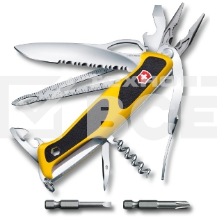Нож перочинный Victorinox RangerGrip Boatsman (0.9798.MWC8) 130мм 22функций желтый/черный карт.коробка