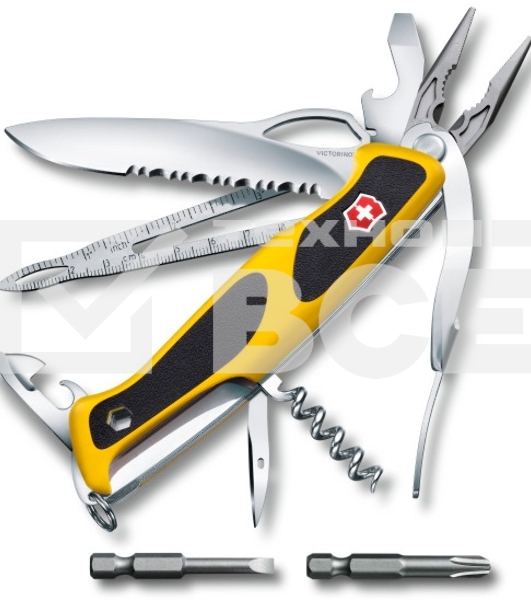 Нож перочинный Victorinox RangerGrip Boatsman (0.9798.MWC8) 130мм 22функций желтый/черный карт.коробка