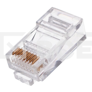 Вилка RJ-45 (8P8C) PLUG3UP6/10 универсальная кат.5e, контакты 6 микродюймов